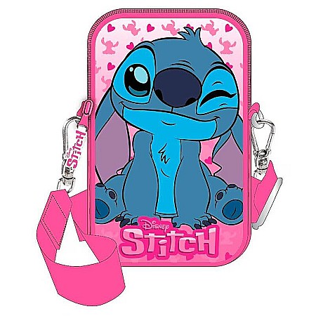 Accesorii școlare - Geantă de umăr, multicolor, bretea ajustabilă, 18x11x2 cm, Stitch, Disney