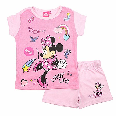 Copii - Pijamale copii cu mânecă scurtă, bumbac, multicolor, Boom, Minnie Mouse