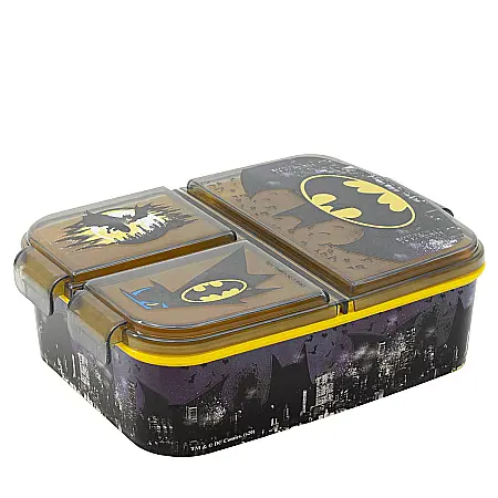 Copii - Cutie sandwich, multicompartimente, multicolor, fără BPA, Batman