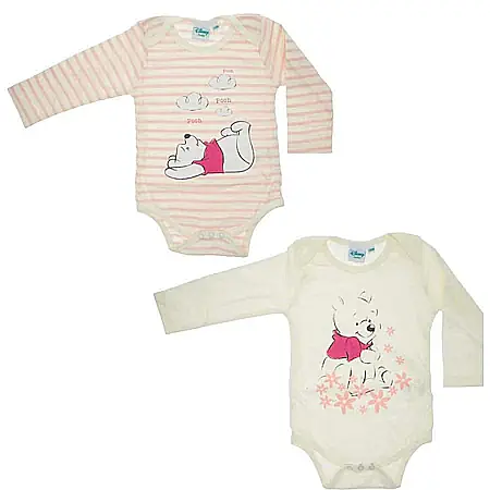 Body-uri și salopete copii - Set 2 body cu mânecă lungă 100% bumbac multicolor Disney