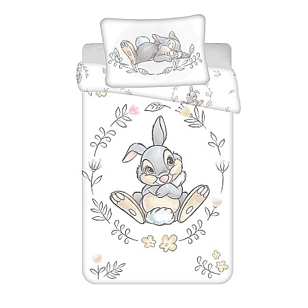 Set lenjerie pat copii, 100% bumbac, multicolor, 2 piese, 100×135 cm, 40×60, Bambi, Disney, thumper [0]