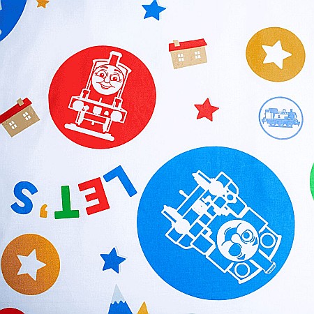 Set lenjerie pat copii, 100% bumbac, multicolor, 2 piese, 140×200 cm, 70×90, Thomas and Friends, Tour [3]