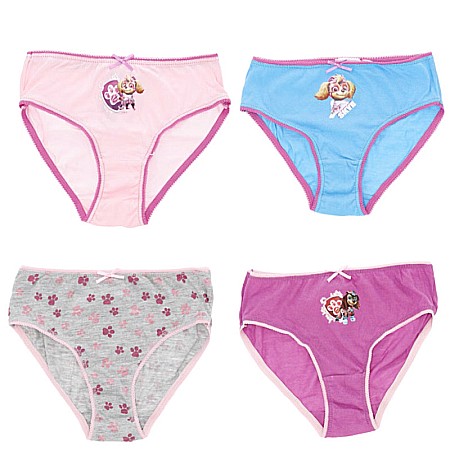 Lenjerie intimă și șosete - Set 4 perechi de chiloți pentru fetițe, multicolor, Paw Patrol