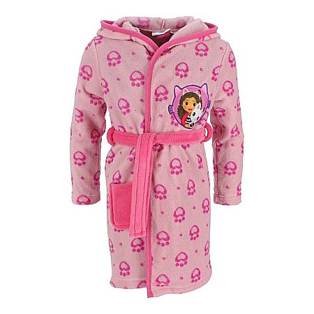 Halat de baie cu glugă și buzunar, coral fleece, multicolor, Gabby's Dollhouse [1]