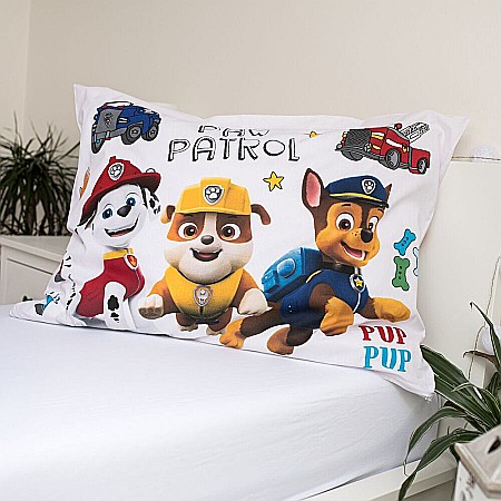 Set lenjerie pat copii, multicolor, 2 piese, 100% bumbac, 140×200 cm, 70×90, Paw Patrol, PP1070 [1]