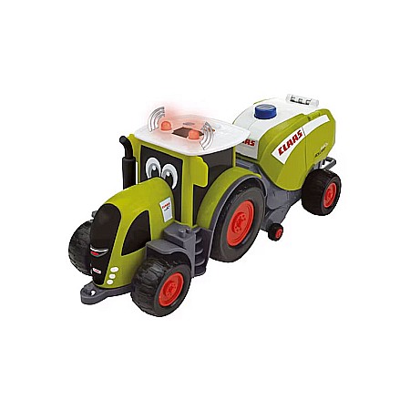 Copii - Set vehicule de jucărie Claas, tractor Axion 870 cu balotiera Rollant 540, cu sunete și lumini, multicolor