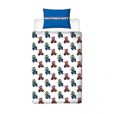 Lenjerii de pat copii, Super Mario 2 piese 140x200 cm, 60x70 cm Bleumarin [2]