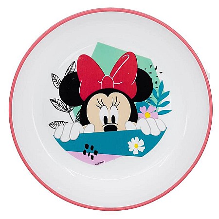 Bol plastic, 14 cm, antiderapant, multicolor, compatibil cu microunde, fără BPA, Being, Minnie Mouse [1]