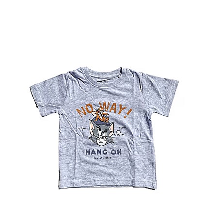 Pijamale cu mânecă scurtă, bumbac, gri/albastru, Tom and Jerry [2]