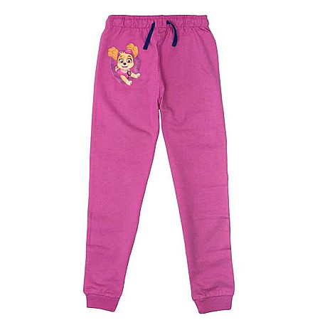 Pantaloni și treninguri copii - Pantaloni trening fetițe, roz, 100% bumbac, Paw Patrol