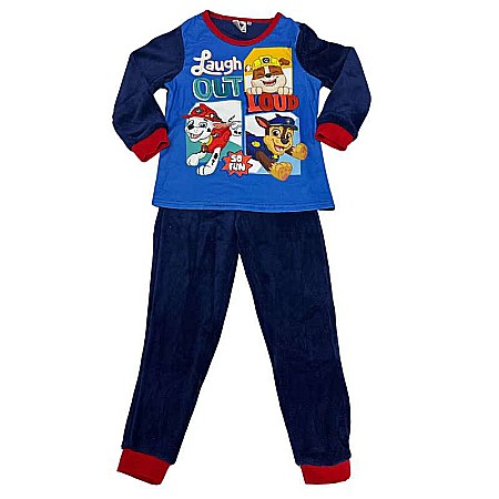 Copii - Pijama copii, cu mânecă lungă, cocolino, albastru, Paw Patrol