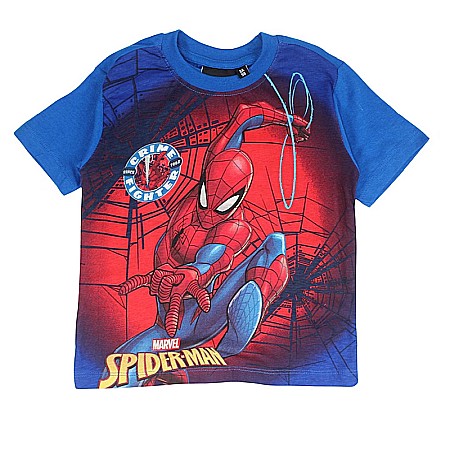 Pijamale copii cu mânecă scurtă, 100% bumbac, multicolor, Crime Fighter, Spiderman, Marvel [1]