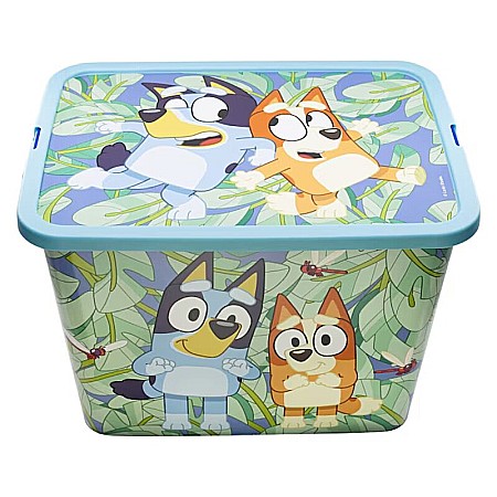 Copii - Cutie depozitare jucării, Bluey, 8,5x19,2x28,7 cm, 23 l, Albastru