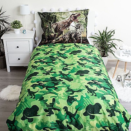 Set lenjerie pat copii, multicolor, 2 piese, 140×200 cm, 70×90, Jurassic World, JW 425 [3]