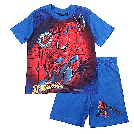 Copii - Pijamale copii cu mânecă scurtă, 100% bumbac, multicolor, Crime Fighter, Spiderman, Marvel
