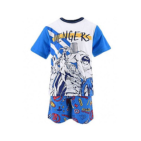 Pijamale cu mânecă scurtă - Pijama copii, cu mânecă scurtă, 100% bumbac, Avengers