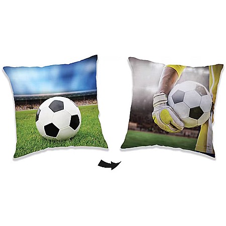 Perne decorative - Pernă decorativă, 40 x 40 cm, Multicolor, Fotbal