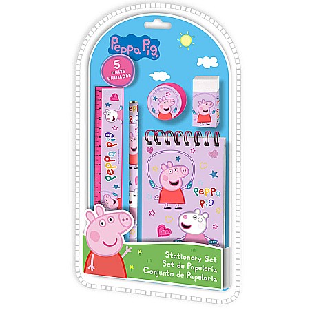 Rechizite - Set rechizite, 5 piese, multicolor, Peppa Pig