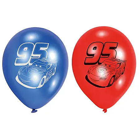 Baloane - Set 6 baloane latex Cars 22.8cm