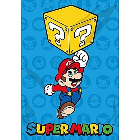 Pături - Pătură polar, multicolor, 140x100 cm, Super Mario
