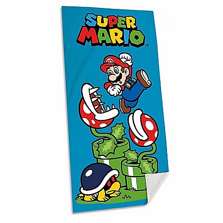 Textile - Prosop Super Mario Bros, 140x70cm, Multicolor, 100% bumbac