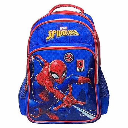 Accesorii școlare - Ghiozdan copii, 42x27x22 cm, cu trei compartimente, multicolor, bretele întărite și ajustabile, Spiderman