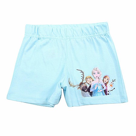 Pijamale copii cu mânecă scurtă, 100% bumbac, multicolor, Anna and Elsa, Frozen [1]