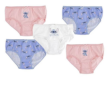 Lenjerie intimă și șosete - Set 5 perechi chiloți pentru copii, 100% bumbac, multicolor,  Stitch