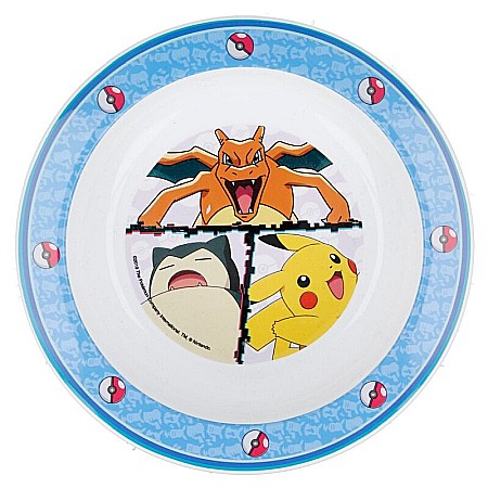 Pahare, farfurii și căni - Bol plastic, multicolor, pentru copii, fără BPA, ce poate fi utilizat și la microunde, 16 cm, Distorsion, Pokemon