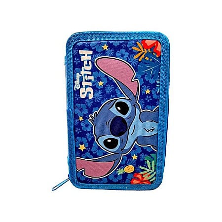 Penar cu 3 compartimente, 20x13x7 cm, echipat, 43 piese, multicolor, Stitch