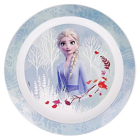 Copii - Farfurie plastic, multicolor, pentru copii, fără BPA, ce poate fi utilizat și la microunde, 22 cm, Frozen