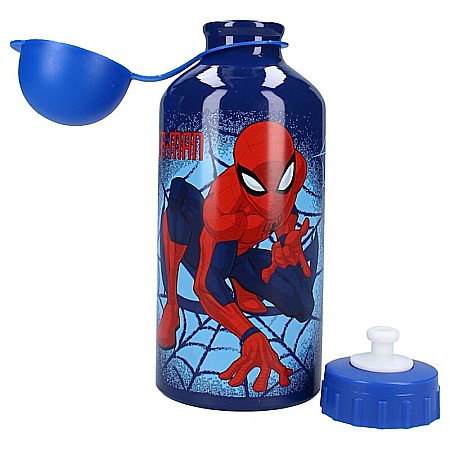 Sticlă apă din aluminiu, multicolor, capacitate 500 ml, Spiderman, Let's Eat [1]