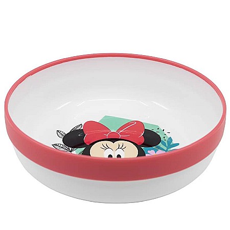 Bebeluși - Bol plastic, 14 cm, antiderapant, multicolor, compatibil cu microunde, fără BPA, Being, Minnie Mouse