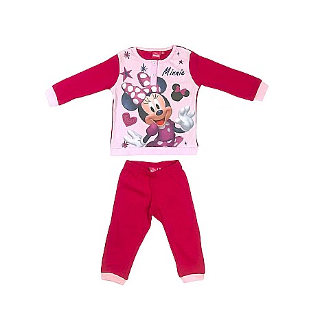 Copii - Pijamale copii cu mânecă lungă, roșu, 100% bumbac, Minnie Mouse