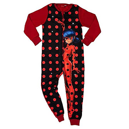 Bebeluși - Salopetă cu mânecă lungă, fleece, multicolor Miraculous Ladybug