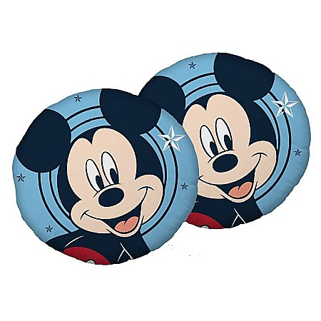 Pernă multicolor, cu două fețe, diametru 40 cm, Stars, Mickey Mouse, Disney