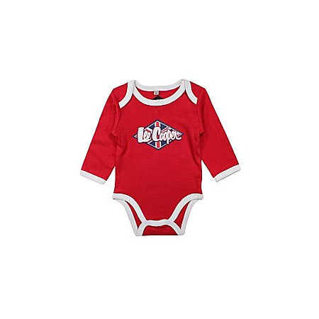 Set două body-uri copii, 100% bumbac, alb/roșu,  Lee Cooper [1]