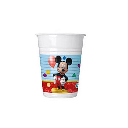 Veselă - Set 8 Pahare Mickey Mouse, Multicolor, 200 ml
