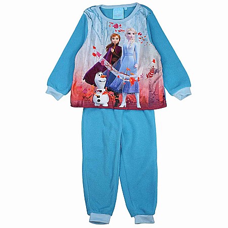 Pijamale maneca lunga - Pijamale copii cu mânecă lungă, polar, albastru, Frozen