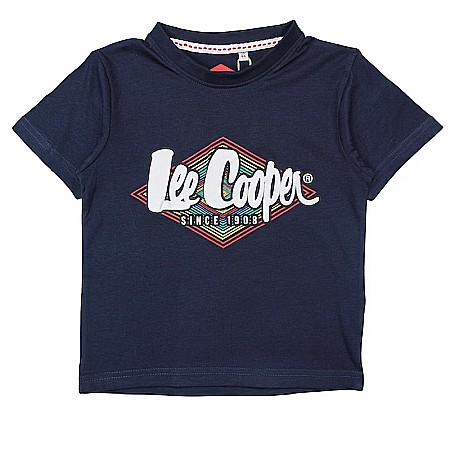 Tricouri copii - Tricou copii, 100% bumbac, albastru, Lee Cooper