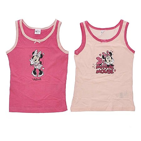 Lenjerie intimă și șosete - Set două maiouri multicolor, 100% bumbac, Love, Minnie Mouse