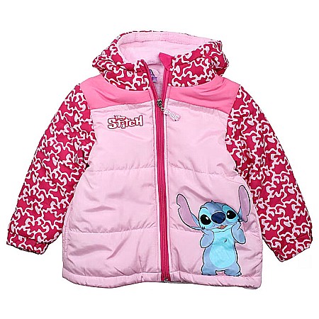 Geci și veste - Geacă groasă de iarnă cu glugă și buzunare laterare, interior călduros din fleece, albastru, Stitch