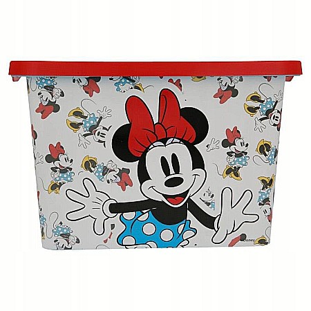 Cutie pentru depozitare, din plastic, cu capac, 7 L, roșu, 29x19x19 cm, Minnie Mouse, Disney [2]