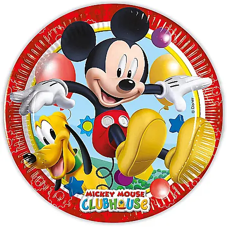 Veselă - Set 8 farfurii carton 23 cm, Mickey Mouse