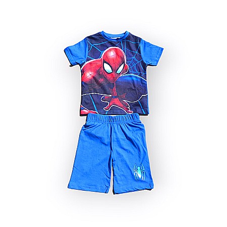 Pijamale copii - Pijamale copii cu mânecă scurtă, 100% bumbac, Fight, Spiderman