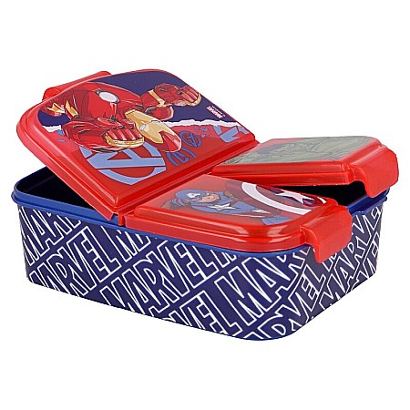 Cutie sandwich, multicompartimente, multicolor, fără BPA, Marvel, Avengers [2]