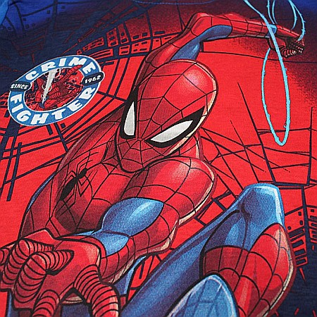 Pijamale copii cu mânecă scurtă, 100% bumbac, multicolor, Crime Fighter, Spiderman, Marvel [3]