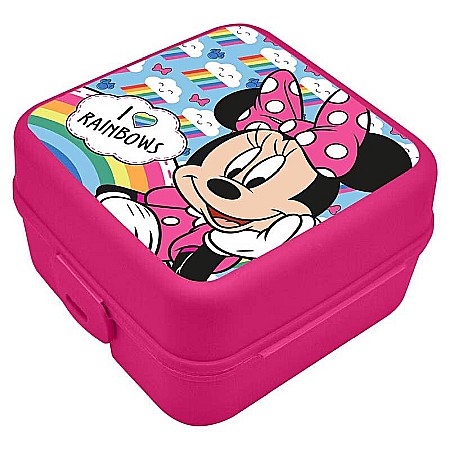 Cutie sandwich, multicompartimente, multicolor, fără BPA, Rainbows, Minnie Mouse, Disney [0]