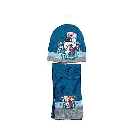 Set căciulă, fular și mănuși, albastru, Family Forever, Frozen [1]