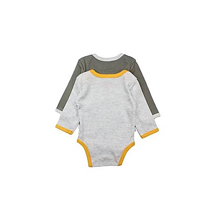 Set două body-uri copii, 100% bumbac, gri/verde, East London, Lee Cooper [3]